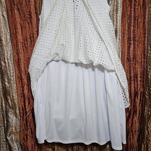 Lane Bryant White Sleeveless Eyelet Dress Plus Size 20 - Picture 5 of 7
